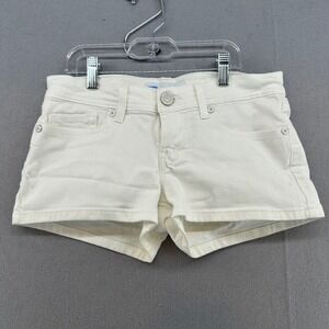 Levis White Denim Shorts Casual Everyday Wear Womens Size 27 waist